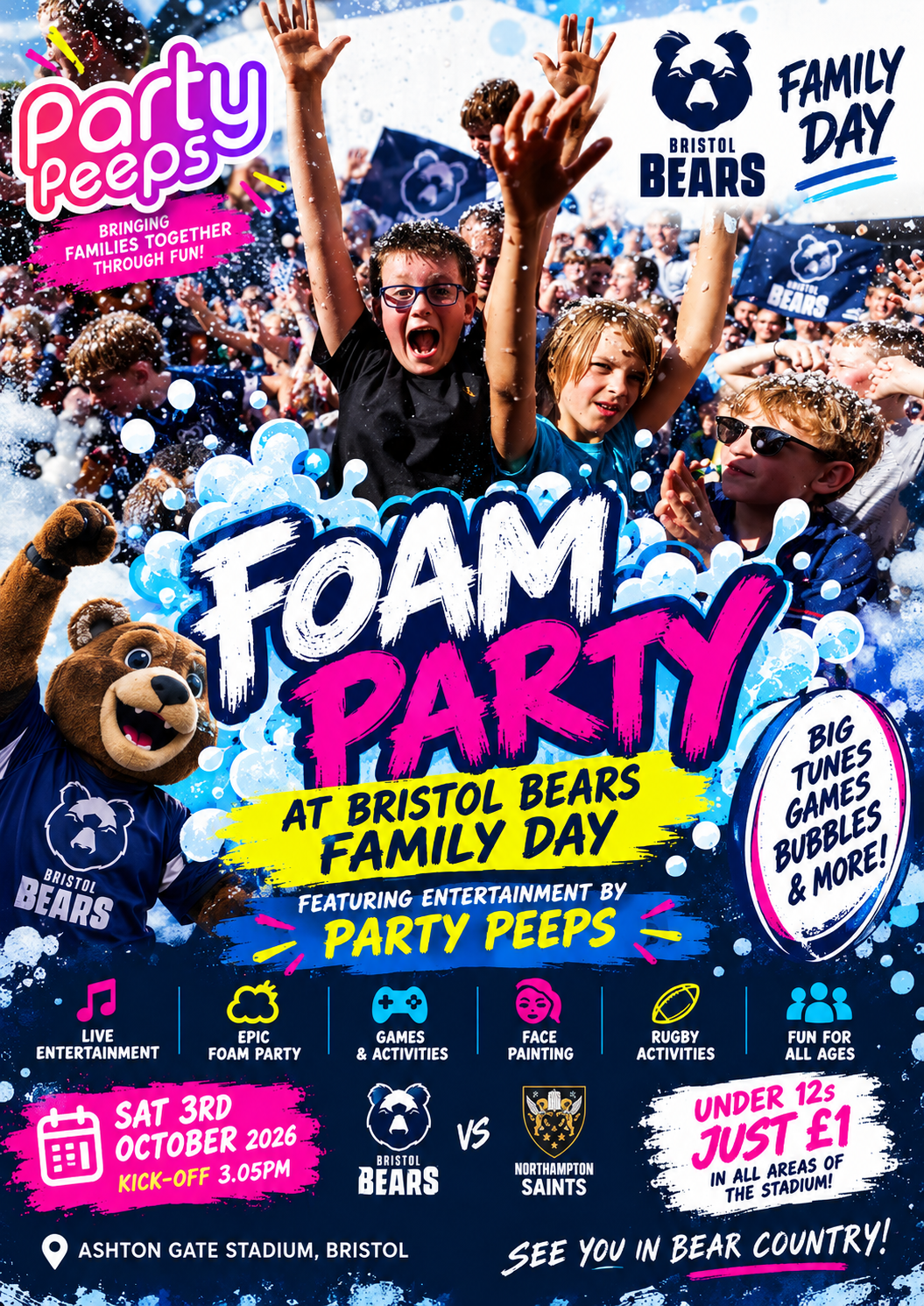Bristol Bears Family Day Poster